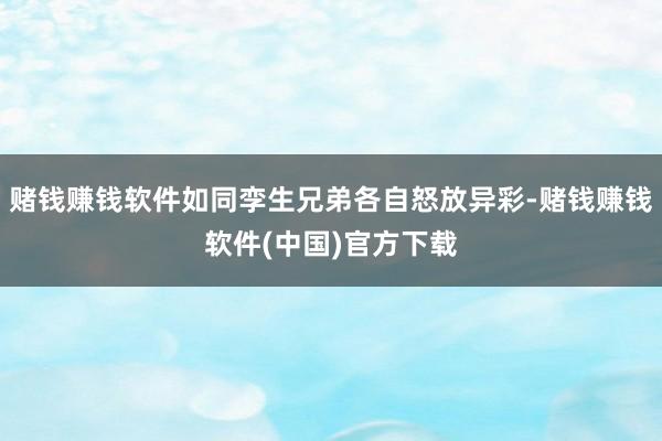 赌钱赚钱软件如同孪生兄弟各自怒放异彩-赌钱赚钱软件(中国)官方下载