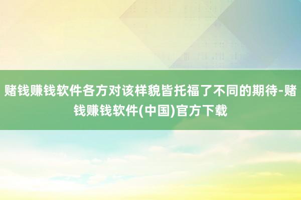 赌钱赚钱软件各方对该样貌皆托福了不同的期待-赌钱赚钱软件(中国)官方下载