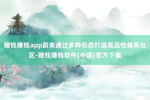 赌钱赚钱app蔚来通过多种形态打造高品性精英社区-赌钱赚钱软件(中国)官方下载